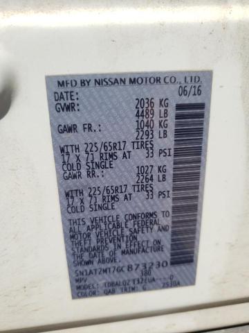 Photo 10 from auction – 2016 NISSAN ROGUE S with VIN 5N1AT2MT7GC873230