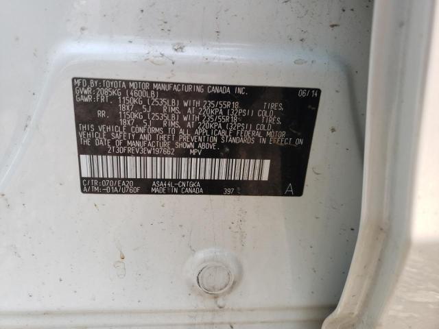 Photo 10 from auction – 2014 TOYOTA RAV4 LIMIT with VIN 2T3DFREV3EW197662