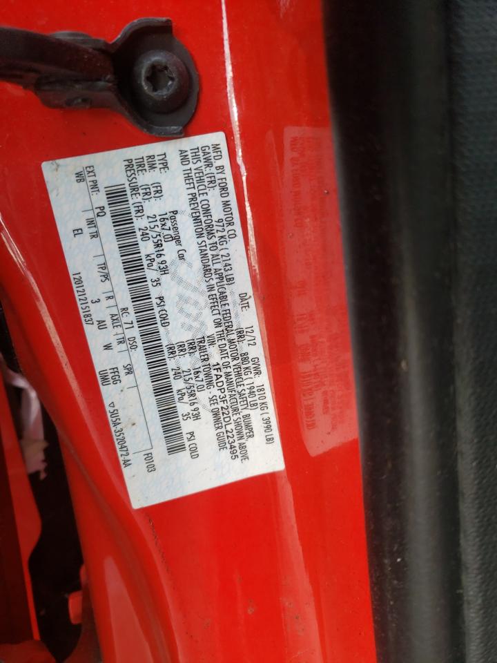 Photo 10 from auction – 2013 FORD FOCUS SE with VIN 1FADP3F22DL223495