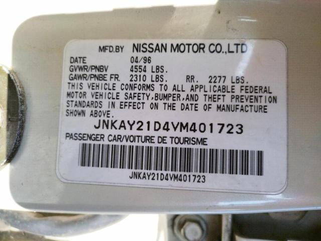 Photo 10 from auction – 1997 INFINITI J30 with VIN JNKAY21D4VM401723