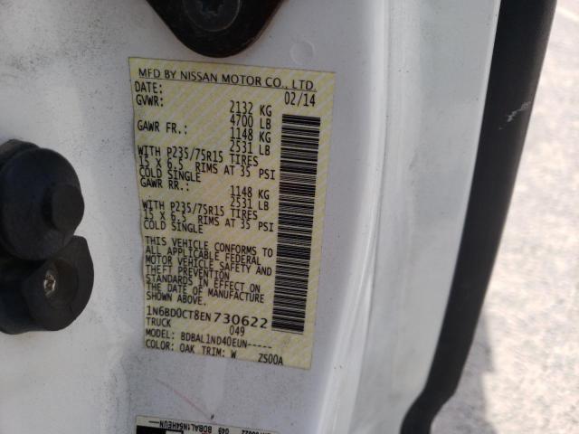 Photo 10 from auction – 2014 NISSAN FRONTIER S with VIN 1N6BD0CT8EN730622
