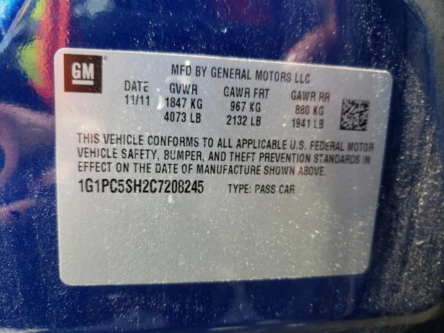 Photo 10 from auction – 2012 CHEVROLET CRUZE LS with VIN 1G1PC5SH2C7208245