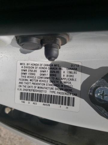 Photo 10 from auction – 2013 HONDA CIVIC EX with VIN 2HGFB2F82DH522113