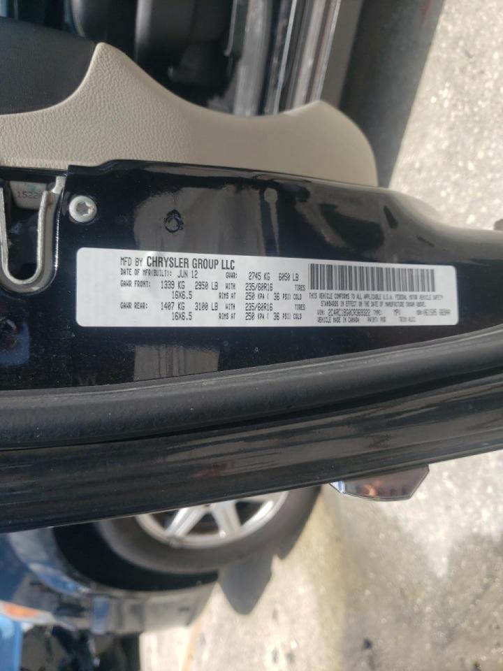 Photo 10 from auction – 2012 CHRYSLER TOWN & COU with VIN 2C4RC1BG0CR369322
