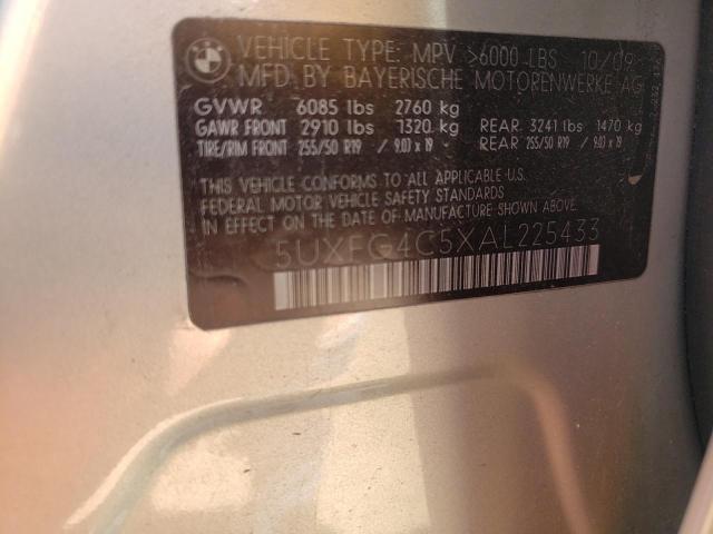 Photo 10 from auction – 2010 BMW X6 XDRIVE3 with VIN 5UXFG4C5XAL225433