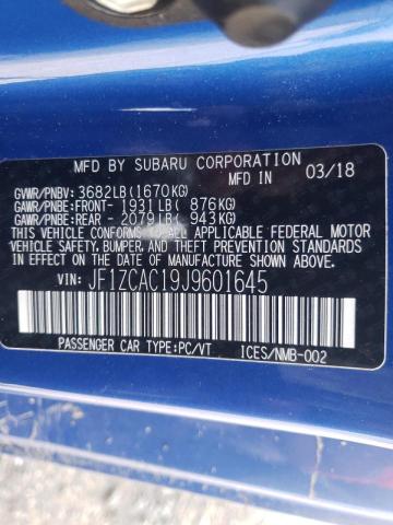 Photo 10 from auction – 2018 SUBARU BRZ 2.0 LI with VIN JF1ZCAC19J9601645