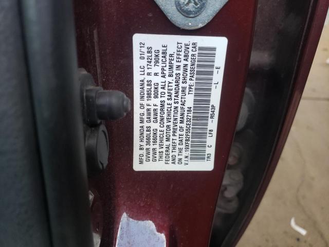 Photo 10 from auction – 2012 HONDA CIVIC LX with VIN 19XFB2F55CE327184
