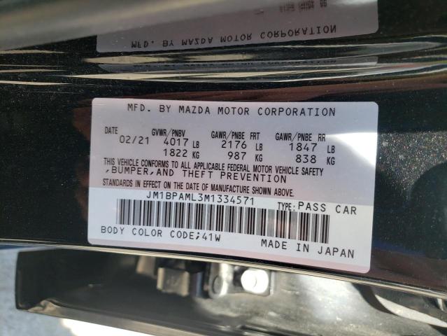 Photo 10 from auction – 2021 MAZDA 3 PREMIUM with VIN JM1BPAML3M1334571