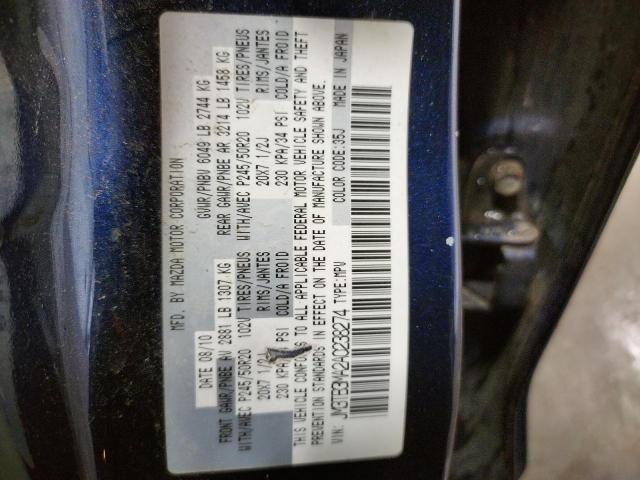 Photo 10 from auction – 2010 MAZDA CX-9 with VIN JM3TB3MA2A0238274