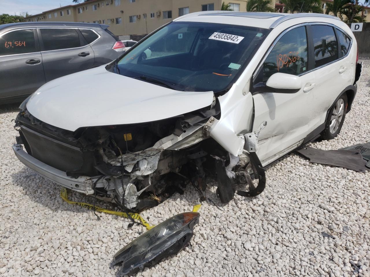 Photo 2 from auction – 2014 HONDA CR-V EXL with VIN 5J6RM3H74EL009590