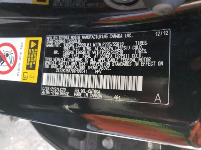 Photo 10 from auction – 2013 LEXUS RX 350 with VIN 2T2ZK1BA7DC108541