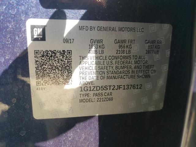 Photo 10 from auction – 2018 CHEVROLET MALIBU LT with VIN 1G1ZD5ST2JF137612