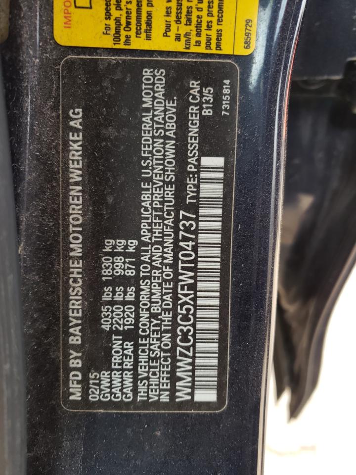Photo 10 from auction – 2015 MINI COOPER S C with VIN WMWZC3C5XFWT04737