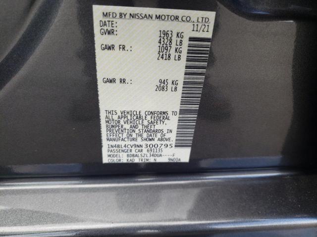 Photo 10 from auction – 2022 NISSAN ALTIMA with VIN 1N4BL4CV9NN300795