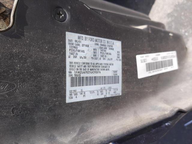 Photo 10 from auction – 2001 FORD EXPLORER S with VIN 1FMZU67E21UC92076