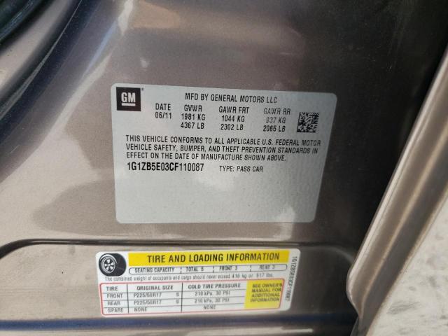 Photo 10 from auction – 2012 CHEVROLET MALIBU LS with VIN 1G1ZB5E03CF110087