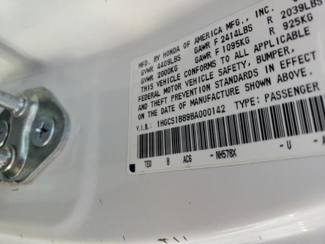 Photo 10 from auction – 2011 HONDA ACCORD EXL with VIN 1HGCS1B89BA000142