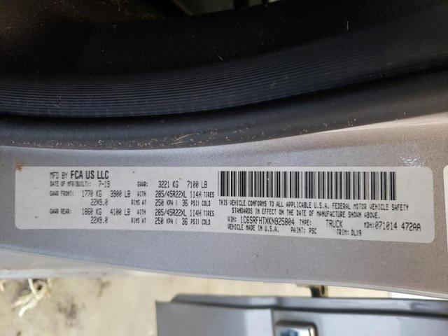 Photo 10 from auction – 2019 RAM 1500 LIMIT with VIN 1C6SRFHTXKN925804