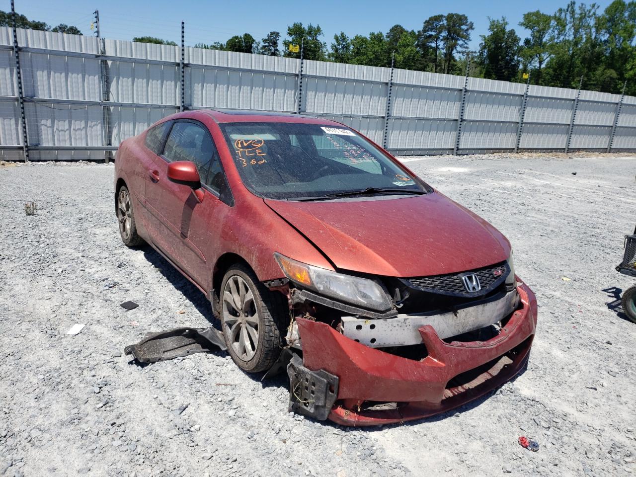 HONDA CIVIC SI 2012 with VIN 2HGFG4A56CH706155 - Photo from auction