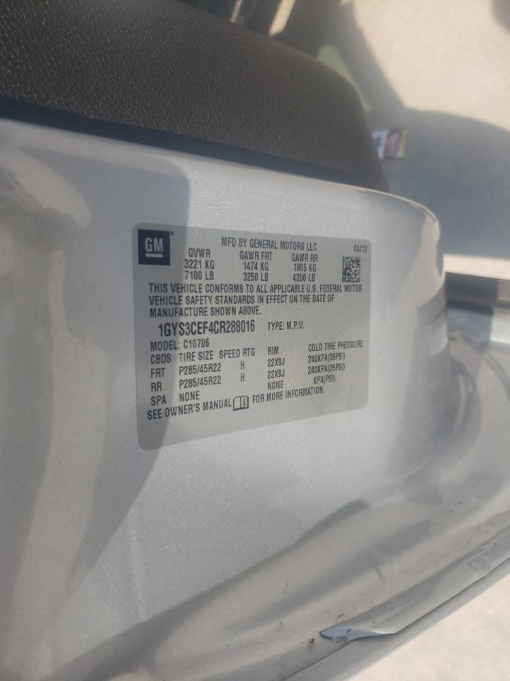 Фото 20 с аукциона – 2012 CADILLAC ESCALADE P с VIN 1GYS3CEF4CR288016