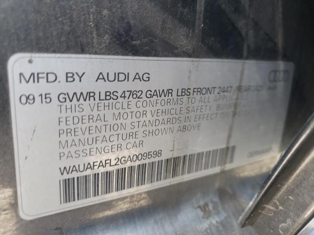 Photo 10 from auction – 2016 AUDI A4 PREMIUM with VIN WAUAFAFL2GA009598