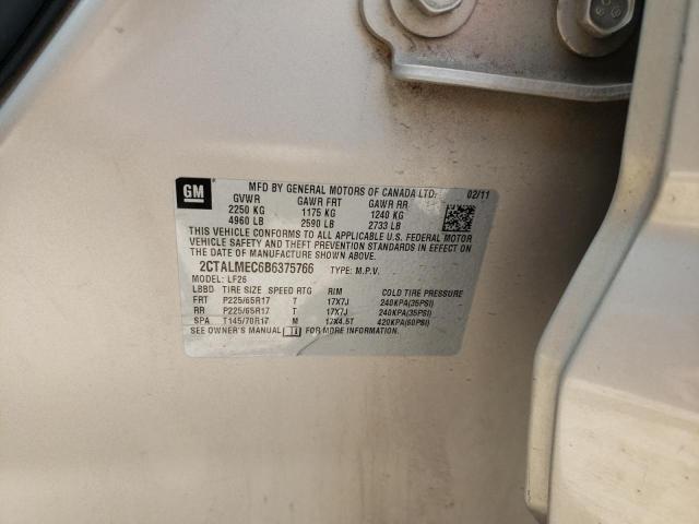 Photo 10 from auction – 2011 GMC TERRAIN SL with VIN 2CTALMEC6B6375766