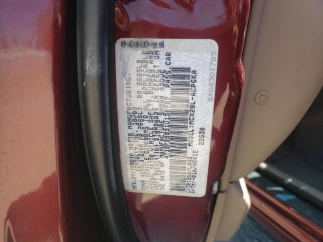 Photo 10 from auction – 2001 TOYOTA AVALON with VIN 4T1BF28B31U130787