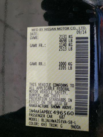Photo 10 from auction – 2014 NISSAN MAXIMA S with VIN 1N4AA5AP8EC496560