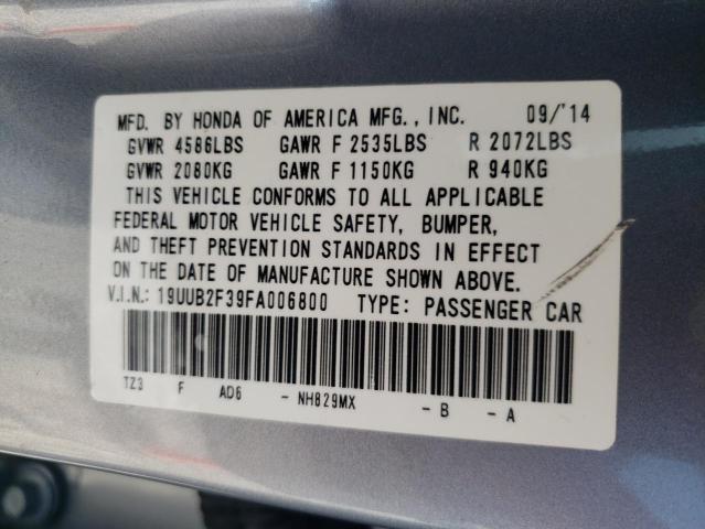 Photo 10 from auction – 2015 ACURA TLX with VIN 19UUB2F39FA006800