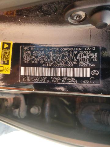 Photo 10 from auction – 2013 LEXUS ES 300H with VIN JTHBW1GG6D2024604