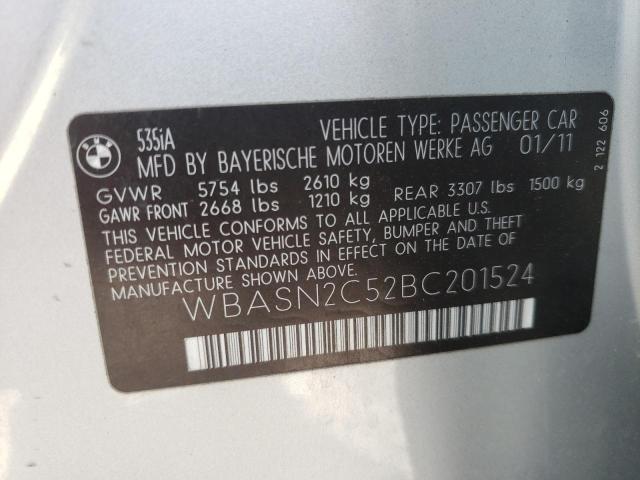 Photo 10 from auction – 2011 BMW 535 GT with VIN WBASN2C52BC201524