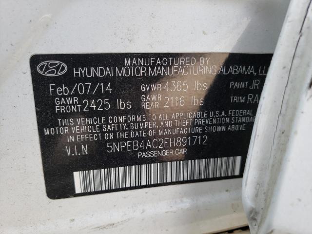 Photo 10 from auction – 2014 HYUNDAI SONATA GLS with VIN 5NPEB4AC2EH891712