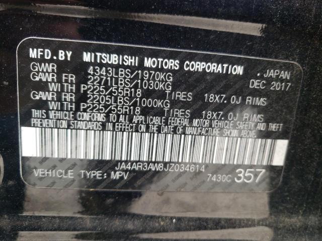Photo 10 from auction – 2018 MITSUBISHI OUTLANDER with VIN JA4AR3AW8JZ034614
