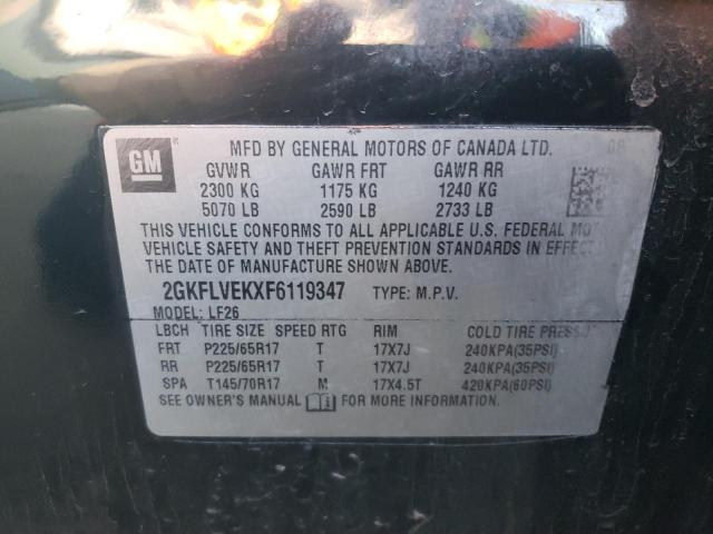 Photo 10 from auction – 2015 GMC TERRAIN SL with VIN 2GKFLVEKXF6119347