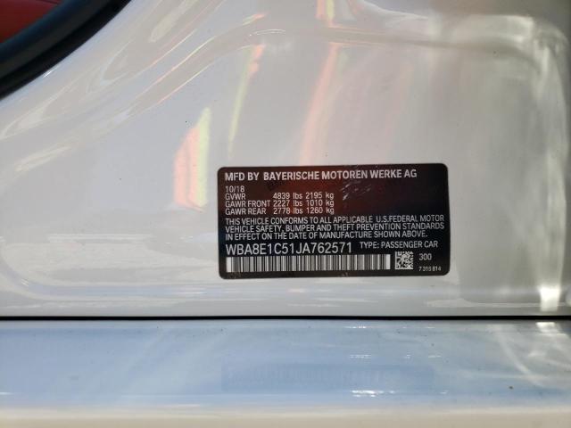 Photo 10 from auction – 2018 BMW 330E with VIN WBA8E1C51JA762571