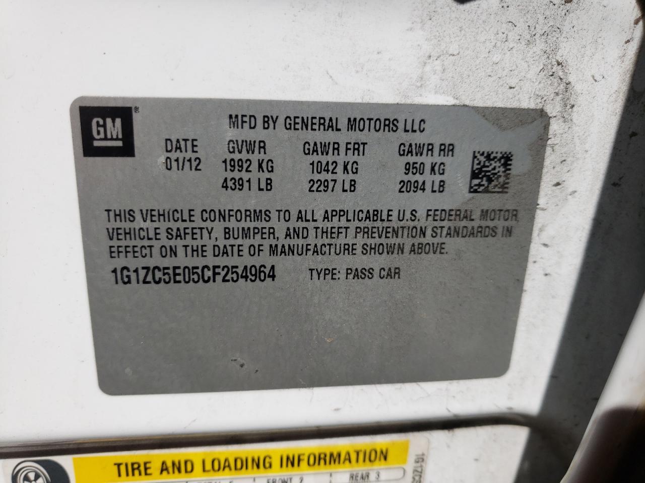 Photo 10 from auction – 2012 CHEVROLET MALIBU 1LT with VIN 1G1ZC5E05CF254964