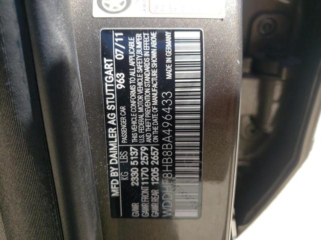 Photo 10 from auction – 2011 MERCEDES-BENZ E 350 4MAT with VIN WDDHF8HB8BA496433