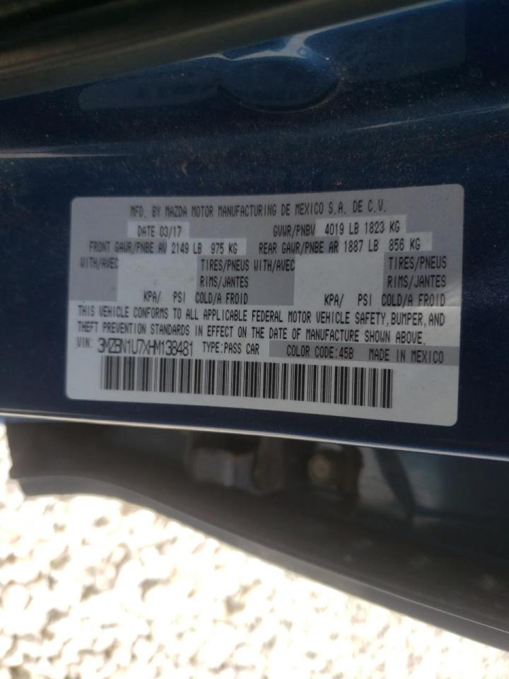Photo 10 from auction – 2017 MAZDA 3 SPORT with VIN 3MZBN1U7XHM138481