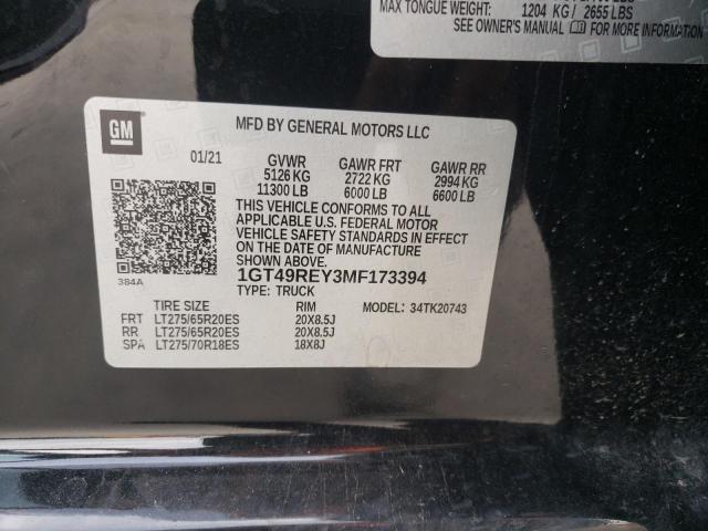 Photo 10 from auction – 2021 GMC SIERRA K25 with VIN 1GT49REY3MF173394