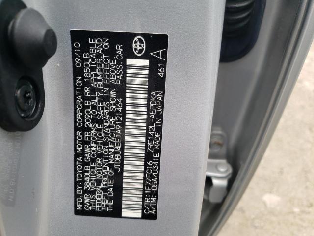 Photo 10 from auction – 2010 TOYOTA COROLLA with VIN JTDBU4EE1A9121464