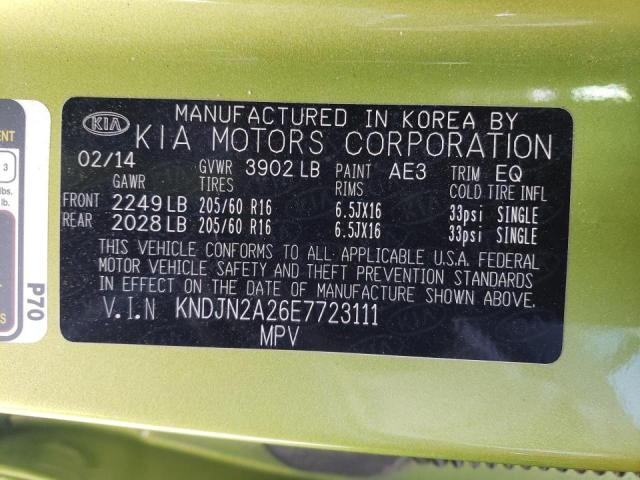 Photo 10 from auction – 2014 KIA SOUL with VIN KNDJN2A26E7723111