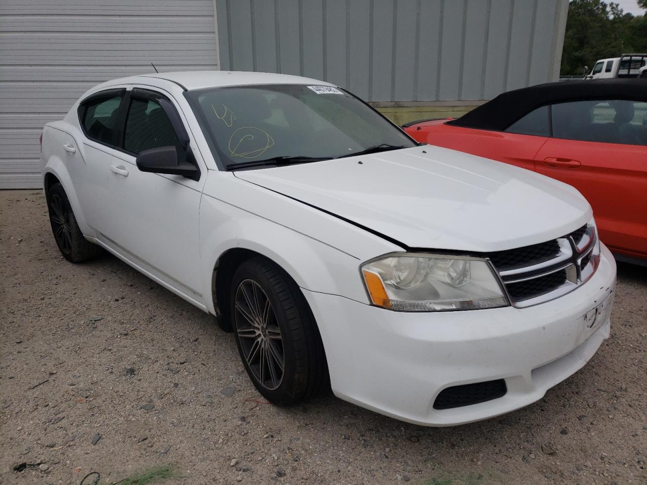 DODGE AVENGER SE 2012 with VIN 1C3CDZAB9CN331435 - Photo from auction