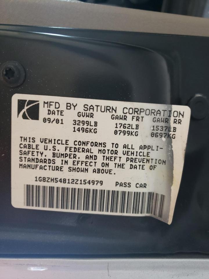 Photo 10 from auction – 2002 SATURN SL1 with VIN 1G8ZH54812Z154979