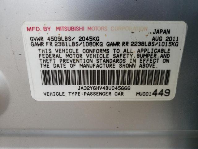 Photo 10 from auction – 2011 MITSUBISHI LANCER RAL with VIN JA32Y6HV4BU045666