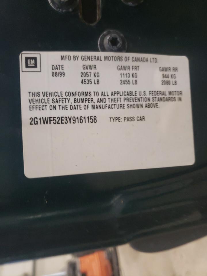 Photo 10 from auction – 2000 CHEVROLET IMPALA with VIN 2G1WF52E3Y9161158