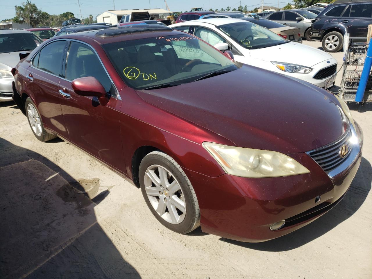 LEXUS ES 350 2007 with VIN JTHBJ46G372125881 - Photo from auction