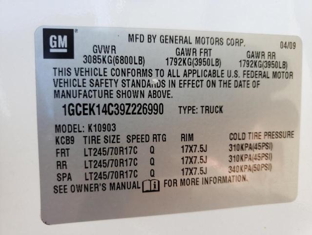 Photo 10 from auction – 2009 CHEVROLET SILVERADO with VIN 1GCEK14C39Z226990