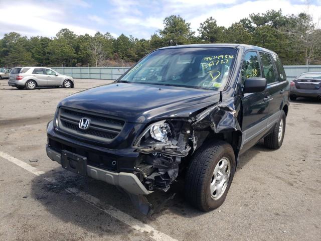 Photo 2 from auction – 2005 HONDA PILOT LX with VIN 2HKYF18175H564727