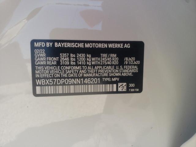 Photo 10 from auction – 2022 BMW X3 with VIN WBX57DP09NN146201
