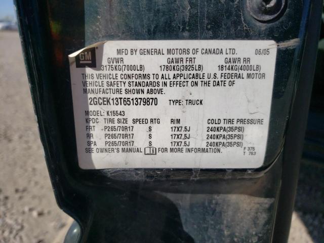 Photo 10 from auction – 2005 CHEVROLET SILVERADO with VIN 2GCEK13T651379870